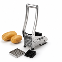 Coupe-frites et trancheuse à pommes de terre manuelle multifonction de haute qualité en acier inoxydable durable, lavage à la main uniquement, pour usage en cuisine