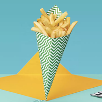 Emballage personnalisé écologique, support de cône, tasse de pop-corn, frites de poulet frites, emballage de restauration rapide en papier