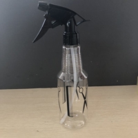 Bouteille en PET de 430ml pour impression de ciseaux de salon de coiffure avec pulvérisateur à pompe PP bouteille en plastique de manipulation de surface d'impression d'écran de corps