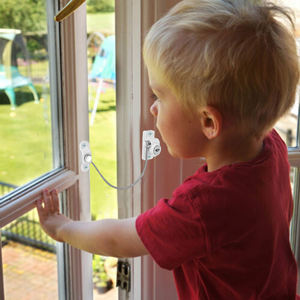 <strong>Door</strong> Cabinet Drawer Prevent Children Falling Cable Window <strong>Restrictor</strong> with 2 Keys - Product Image 4