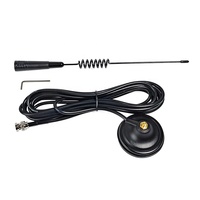 Antena CB de antena magnética BNC-macho de 27Mhz con base de montaje magnético de 2,7 pulgadas Cable RG58 de 4 metros