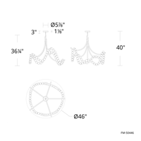 Lampe suspendue de style français personnalisée pour salon, éclairage de plafond circulaire pour escaliers, luminaire en albâtre perlé, forme d'anneau