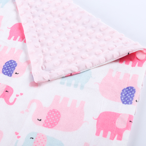 Chăn Em Bé Bằng Polyester Mềm Chấm Bi Nhỏ In Hình Động Vật Voi Dễ Thương Giá Nhà Máy Bán Chạy - Product Image 6