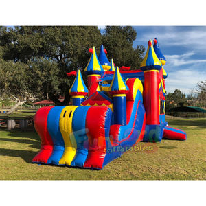 Casa inflable comercial para niños al aire libre, toboganes combinados de agua de PVC y castillo hinchable - Product Image 2