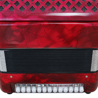 Accordéon 37 touches 60 basses en bois rouge, modèle étudiant, pour performance, avec sac et sangles
