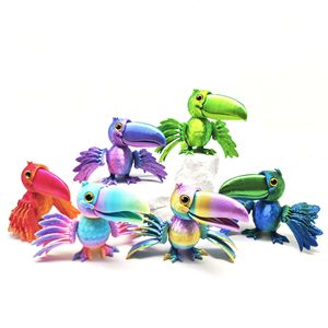 2026 Jouet de simulation d'oiseau perroquet à bec ouvert imprimé en 3D, créatif et amusant, avec ailes entièrement articulées et mobiles, modèle de simulation d'oiseau, ornements de bureau, cadeau - Product Image 5