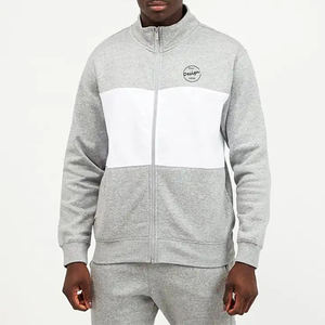 Personalizado 500 GSM Spandex/algodón hombres entrenamiento chándal cuello alto cremallera completa otoño Bloque Deportivo invierno diseño transpirable conjunto - Product Image 5