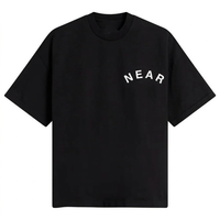 T-shirt pour homme en coton lourd 100% imprimé à l'écran, coupe ample et surdimensionnée