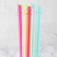 Paille en plastique réutilisable écologique, paille classique Ali baba en vrac pour tasse à café et tasse en céramique.