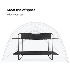 STARRYHEART Lit de camping en plein air à cadre en acier Lit superposé de camping double - Product Image 3