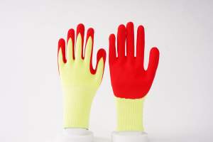 Gant <span class=keywords><strong>3</strong></span> XL de haute qualité en fibre de bambou doublure en polyester sableux, gants enduits noirs paume en <span class=keywords><strong>latex</strong></span> laminé - Product Image 6