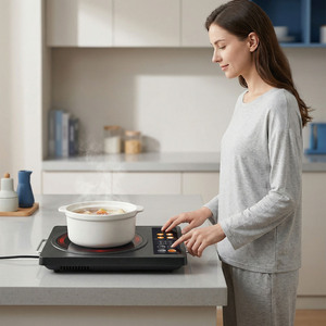 Cuisinière à induction infrarouge électrique, robuste, 3500W 5000W, en acier inoxydable, chauffage rapide, affichage numérique - Product Image 3