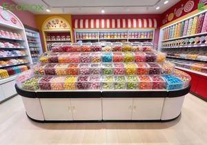 Equipo de Exhibición para Supermercados y Tiendas de Alimentos a Granel, para Snacks, Frutos Secos, Granos y Dulces, con Estantes Redondos - Product Image 5