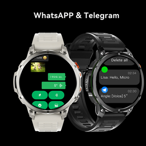Montre connectée AI avec traduction ChatGPT, lampe de poche, boussole, batterie 1000 mAh, étanche IP68, tracker de <span class=keywords><strong>fitness</strong></span> sportif, GPS, smartwatch - Product Image 4