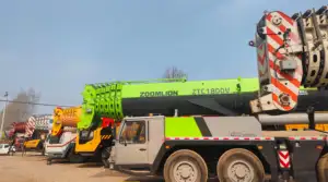 Maquinaria de ingeniería hidráulica móvil con pluma todo terreno de segunda mano de marca superior, grúa de camión de fabricación china de 100 toneladas