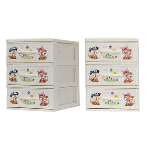 Tủ ngăn kéo hoa nhỏ 3 tầng-Giải pháp lưu trữ thời trang và nhỏ gọn cho phòng ngủ và phòng tắm với thiết kế hoa - Product Image 3