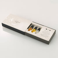 Coffret Cadeau Découverte de Parfums Personnalisés Portables avec Échantillons, Boîte Rigide avec Bouteille, Logo Doré Estampé à Chaud UV