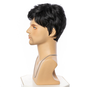 Peluca Corta Masculina LIWANGLONG HAIR, Nuevo Diseño, Peluca de Cabello Sintético Resistente al Calor con Corte Pixie Negro <span class=keywords><strong>para</strong></span> <span class=keywords><strong>Hombres</strong></span> <span class=keywords><strong>Jóvenes</strong></span> y Atractivos - Product Image 4