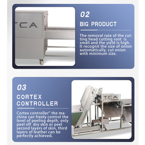 Kurutulmuş soğan soyma ve kesme işleme üretim hattı soğan kıyıcı makinesi - Product Image 4
