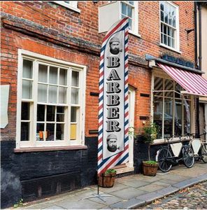 Asta de aluminio de doble cara personalizada, pancarta de peluquero personalizada para publicidad comercial, técnicas de impresión digital - Product Image 5