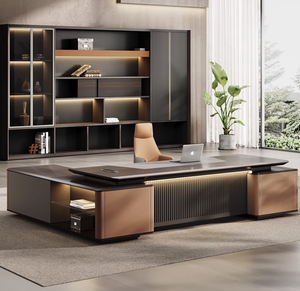 हाई-एंड लक्जरी एल आई-आकार के निदेशक कार्यालय टेबल मैनेजर के कार्यालय फर्नीचर e0 mdf समाधान डेस्क कार्यालय कार्यकारी डेस्क - Product Image 1