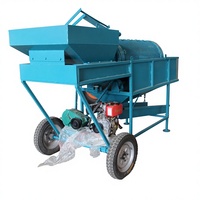 Machine de prospection d'or portable, mini trommel de lavage d'or avec canal de lavage pour l'extraction d'or alluvionnaire