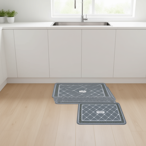 Tapis de cuisine NORANN 19,7 x 31,5 et 19,7 x 47,2 pouces, absorbants, antidérapants, design géométrique moderne, lavables en machine, rectangulaires - Product Image 2