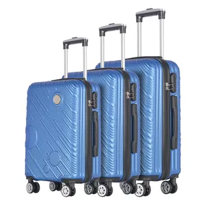 Хит продаж, популярные мужские и женские чемоданы-тележки, прочные пластиковые багажные комплекты, 3 шт.