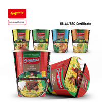 Nouilles instantanées en gobelet SINOMIE, saveur bœuf, piment fort, 65g, vente chaude