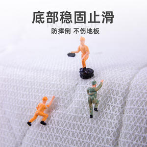 Alfombra de Baño Acolchada de Coral, Rectangular, Antideslizante, de Fibra de Poliéster, para Uso Doméstico, con Patrón Geométrico, Color Sólido, 22SHR0045 - Product Image 4