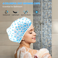 Bonnet de Douche Élastique Mignon de Haute Qualité, Vente en Gros Usine, Imperméable et Réutilisable, pour Femmes, Hommes et Enfants