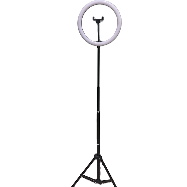 10-Inch Dimmable Circular LED 26cm Adjustable Tripod Stand Plastic Selfie Three-Color Photography Equipment Full Ring Light