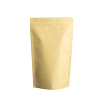 Pochette plastique en aluminium à fermeture éclair, sac d'emballage alimentaire, papier Kraft marron, unités