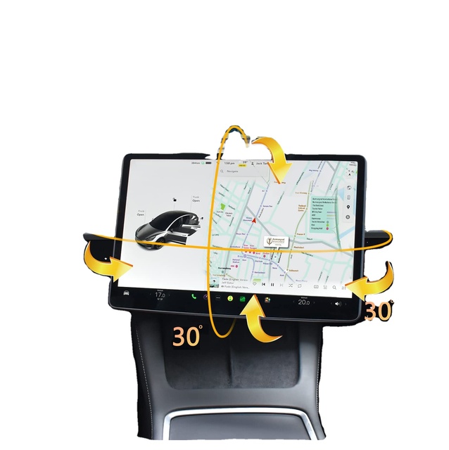 New Tesla Accessories 30 Degrees Screen Rotating Holder Screen Swivel Mount for Tesla Model 3 Highland Central Control Screen
