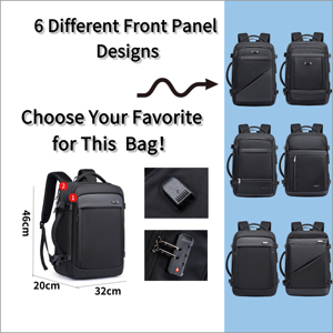 高品質防水・盗難防止機能付きUSBポート搭載18インチ多機能ビジネススクール旅行用バックパック - Product Image 6