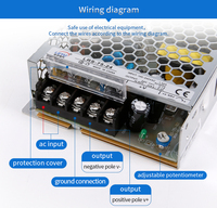 Alimentation électrique à découpage industrielle 75W LRS-75-12, sortie simple, 110V 220V AC DC 12V, avec fréquence 60Hz