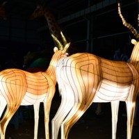 Linternas LED de Seda Chinas Impermeables con Formas de Animales, Decoraciones para Festivales al Aire Libre, Halloween/Día de Acción de Gracias/Navidad/Año Nuevo