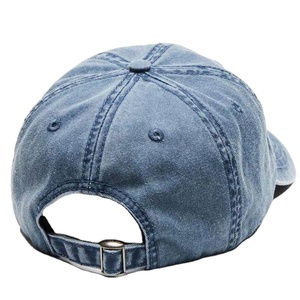 Casquettes en jean vierges à 6 panneaux, style vintage et vieilli, avec logo personnalisé OEM, pour le golf et le baseball, vente en gros - Product Image 3