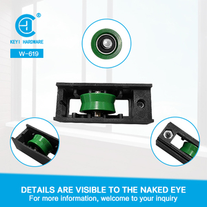 W-619 thiết kế hiện đại Nhà Máy Giá nhôm cửa trượt và cửa sổ bánh xe con lăn nhựa - Product Image 5