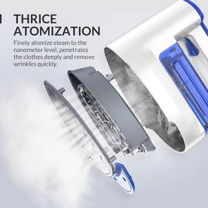 <span class=keywords><strong>Fer</strong></span> à vapeur léger, usage domestique et commercial, double usage, électrique, multifonction, plaque chauffante en céramique, sec et humide, 1800-2200W - Product Image 1