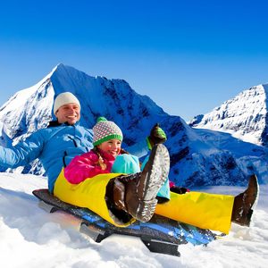 <span class=keywords><strong>Luge</strong></span> à neige pliable ultra-portable, robuste et durable pour enfants, pour le plaisir hivernal, avec poignées en tissu écologique et structure sandwich - Product Image 6