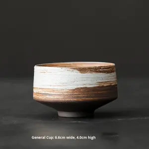 Taza de Té de Cerámica Gruesa, Estilo Japonés Creativo, Retro, Ligera y de Lujo, Taza de Té Pequeña de Maestro Kung Fu - Product Image 6