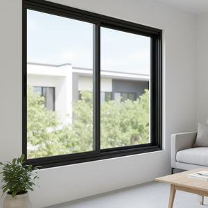 Fenêtres coulissantes en aluminium sur mesure à <span class=keywords><strong>prix</strong></span> direct usine, cadre noir, double <span class=keywords><strong>vitrage</strong></span>, design moderne, fenêtre écoénergétique - Product Image 1