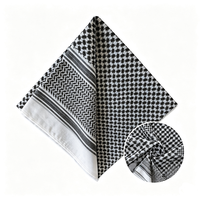Ghutra islamique pour homme, 100% polyester, non-tissé, respirant, toutes saisons, style écharpe arabe Shemagh saoudien du Moyen-Orient, directement de l'usine