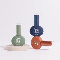 Vente en gros de flacons de vernis à ongles en verre vides personnalisés de 11 ml, flacon rond pour vernis gel UV avec pinceau