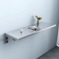 304 Edelstahl Trennwandhalterung Faltbares Wandmontiertes Minimalistisches Aufbewahrungsregal für Küchenwände