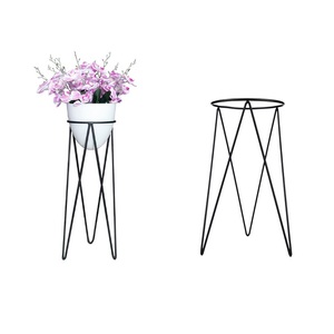 Espositore portaoggetti da terra in metallo da 40 <span class=keywords><strong>cm</strong></span> con portavaso per fiori - Product Image 1