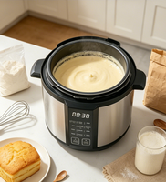 Autocuiseur de riz automatique en alliage d'aluminium 5L (900W) / 6L (1000W) avec contrôle tactile, fonctions maintien au chaud et sauté/cuisture, pour la cuisson en vrac