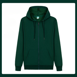 Sudadera con Capucha para Hombre con Cremallera Completa, Estampado Personalizado y Bordado Urbano, Patrón Sólido, Hilo de Bordado Reactivo a los Rayos UV - Product Image 4