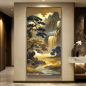 Lámparas LED de Pared para Decoración de Sala de Estar y Entrada, Cuadros de Paisajes de la Dinastía Song, Pinturas al Óleo Enmarcadas, Mural Abstracto con Luz - Product Image 2